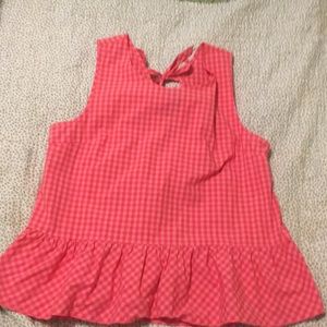 gingham j crew blouse